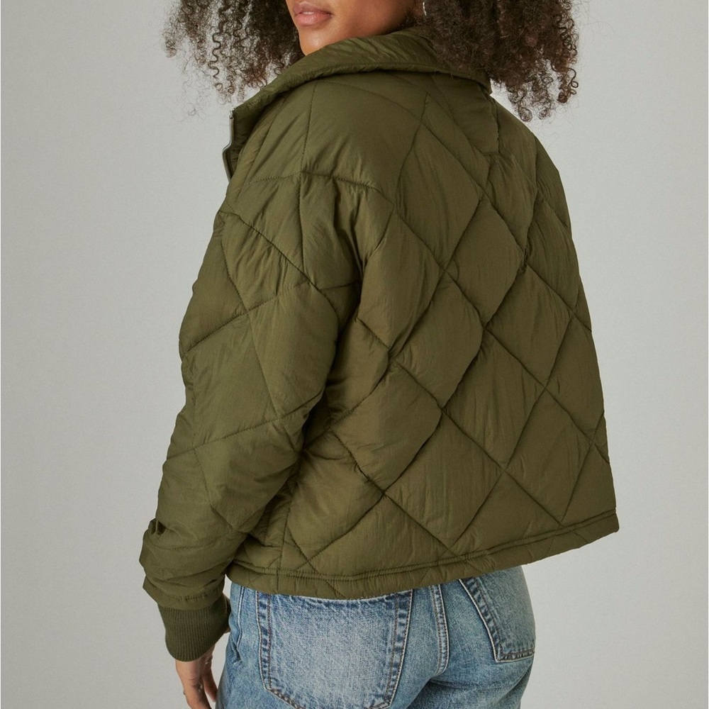 Lucky Brand Lightweight Packable Puffer Army Green size S RARE FIND! - Picture 6 of 6